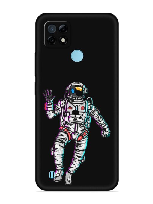 Spaceman Embossed Soft Silicone Case for Realme C21 Zapvi