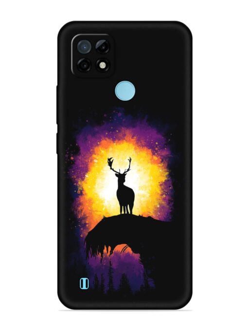 Elk Animal Art Embossed Soft Silicone Case for Realme C21 Zapvi