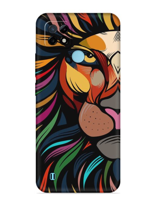 Trippy Lion Art Embossed Soft Silicone Case for Realme C21 Zapvi