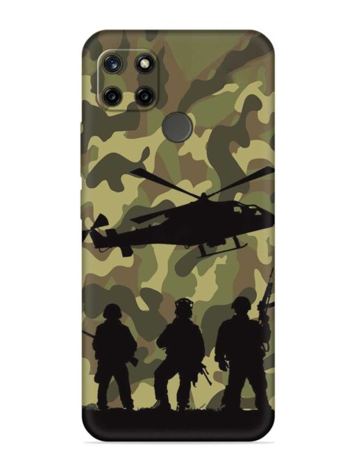 Army Heros Embossed Soft Silicone Case for Realme C21Y Zapvi