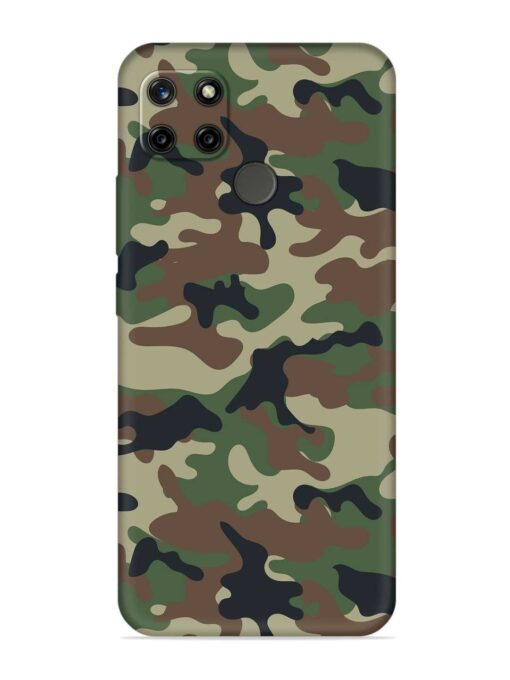 Army Military Camouflage Dark Green Embossed Soft Silicone Case for Realme C21Y Zapvi