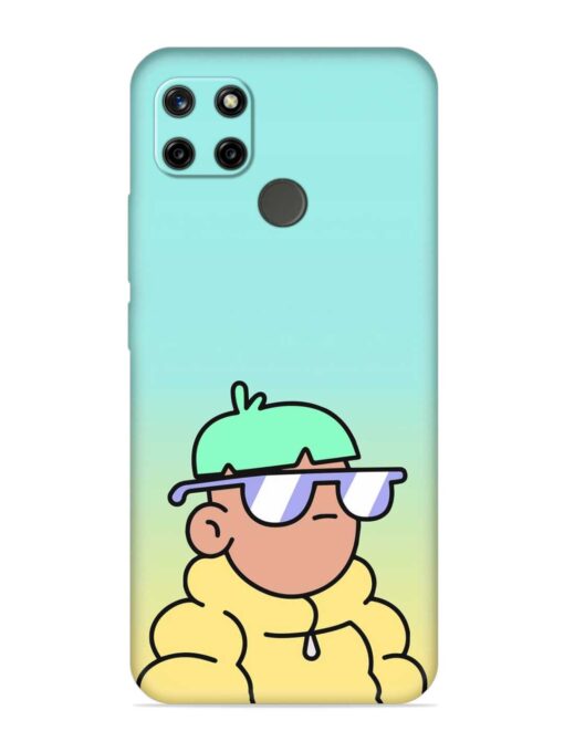 Doodles Cool Character Embossed Soft Silicone Case for Realme C21Y Zapvi