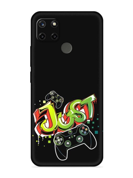 Graffiti Gamepad Illustration Embossed Soft Silicone Case for Realme C21Y