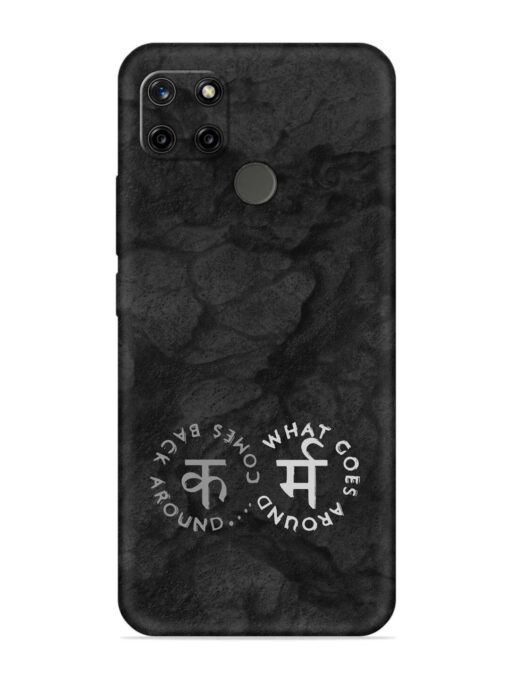 Karma Hindi Word Embossed Soft Silicone Case for Realme C21Y Zapvi