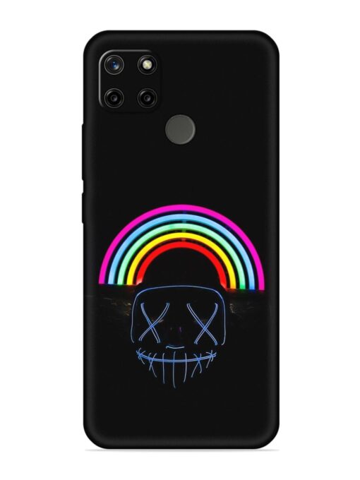 Mask Rainbow Embossed Soft Silicone Case for Realme C21Y Zapvi