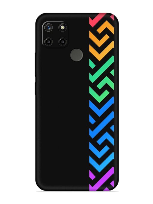 Colorshape Stripes Embossed Soft Silicone Case for Realme C21Y Zapvi