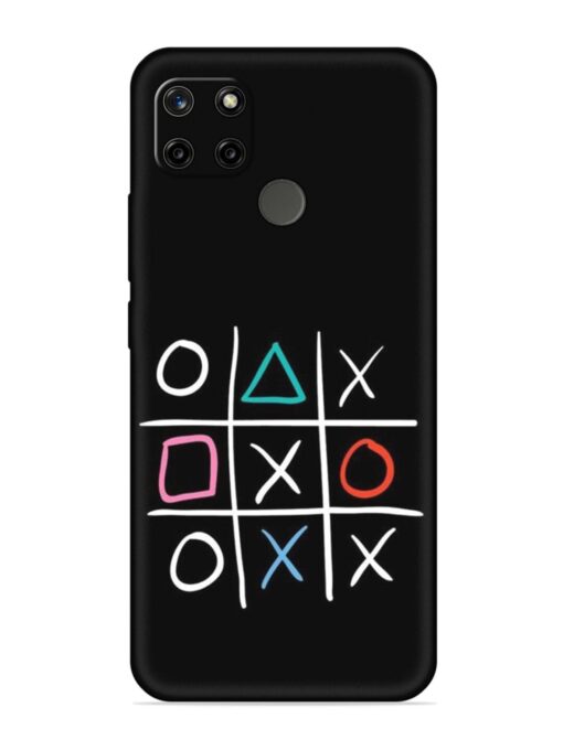 Super Neon Tic-Tac-Toe Embossed Soft Silicone Case for Realme C21Y Zapvi