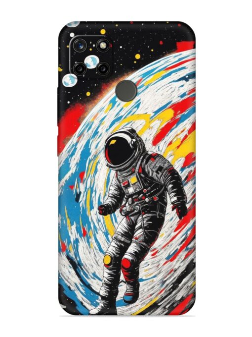 Astronaut Art Embossed Soft Silicone Case for Realme C21Y Zapvi