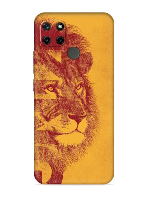 Gold Lion Crown Art Embossed Soft Silicone Case for Realme C21Y