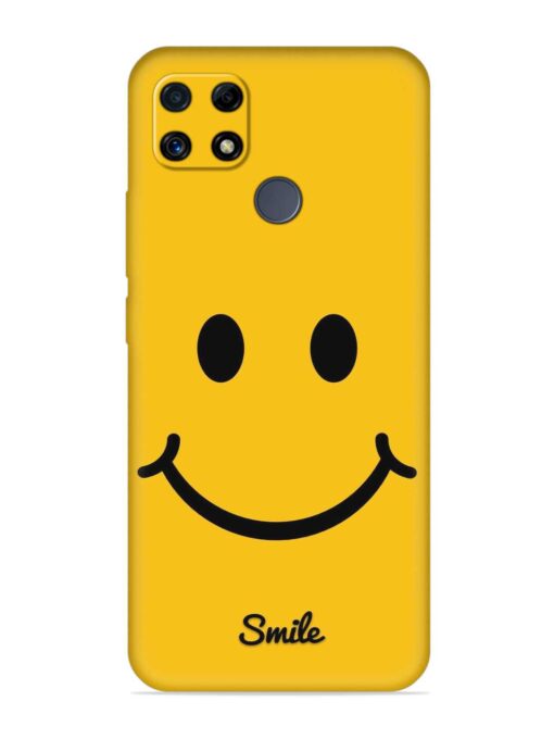 Yellow Smiley Embossed Soft Silicone Case for Realme C25