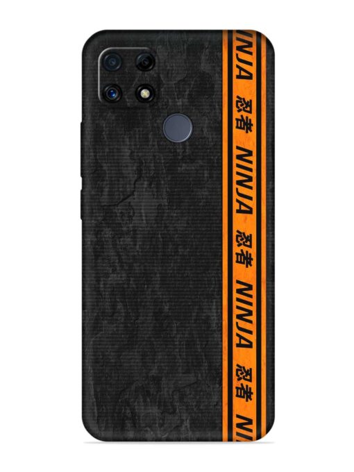 Ninja Srtips Embossed Soft Silicone Case for Realme C25 Zapvi