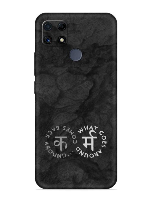 Karma Hindi Word Embossed Soft Silicone Case for Realme C25 Zapvi