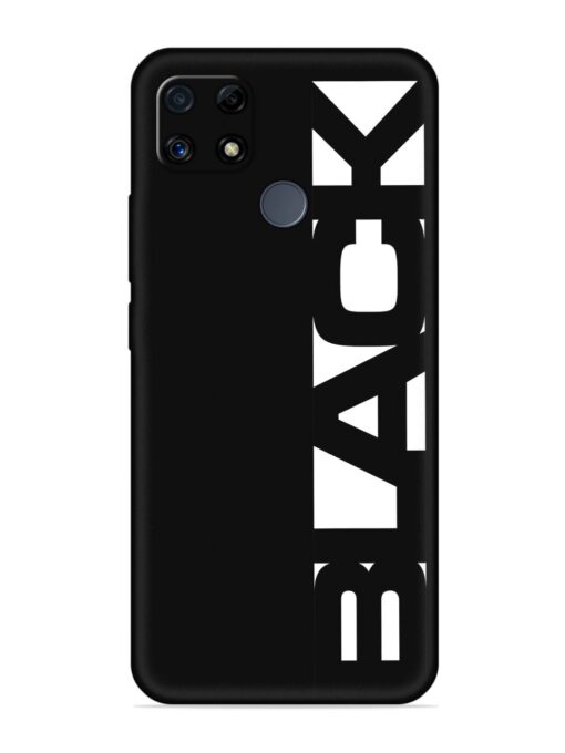 Black Typo Embossed Soft Silicone Case for Realme C25