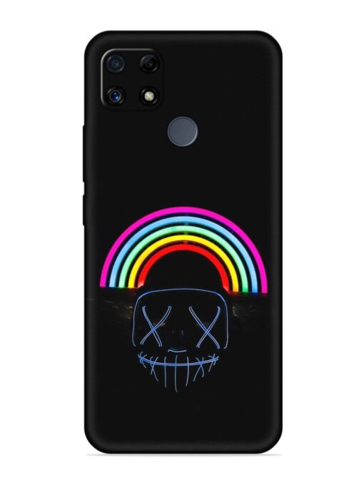 Mask Rainbow Embossed Soft Silicone Case for Realme C25