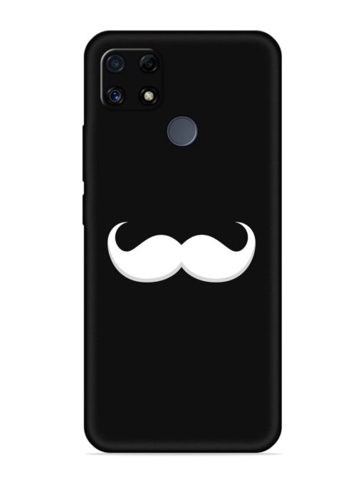 Mustache Vector Embossed Soft Silicone Case for Realme C25 Zapvi