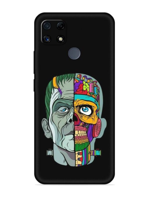 Men Vs Skull Embossed Soft Silicone Case for Realme C25 Zapvi