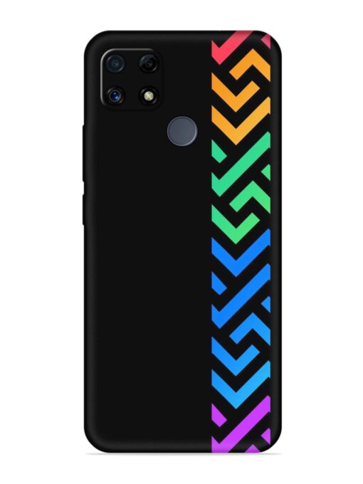 Colorshape Stripes Embossed Soft Silicone Case for Realme C25