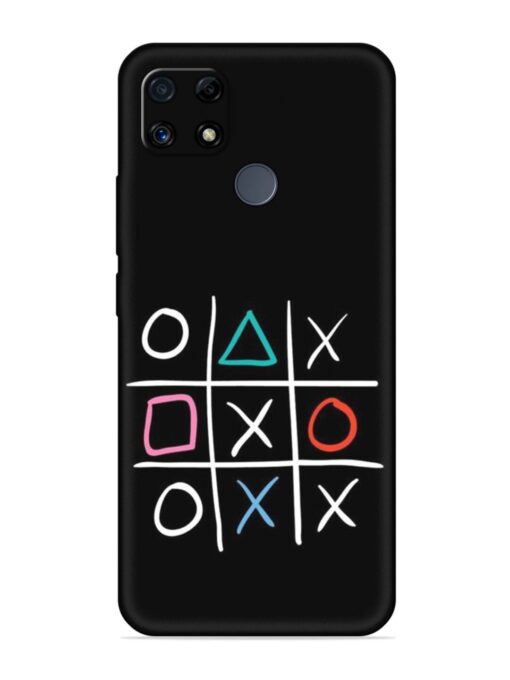 Super Neon Tic-Tac-Toe Embossed Soft Silicone Case for Realme C25