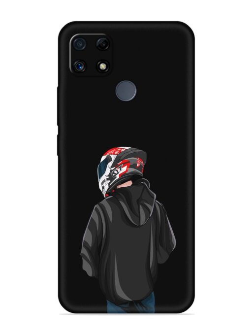 Motorcycle Rider Embossed Soft Silicone Case for Realme C25