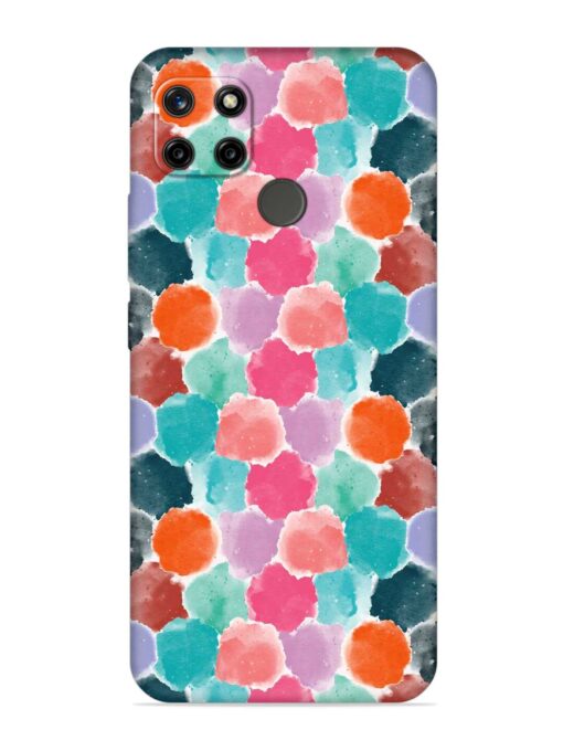 Colorful Seamless Pattern Embossed Soft Silicone Case for Realme C25Y Zapvi