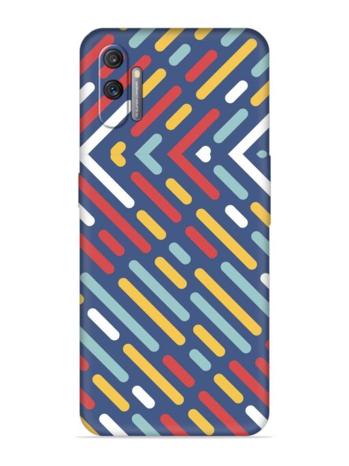 Colored Lines Embossed Soft Silicone Case for Realme C3