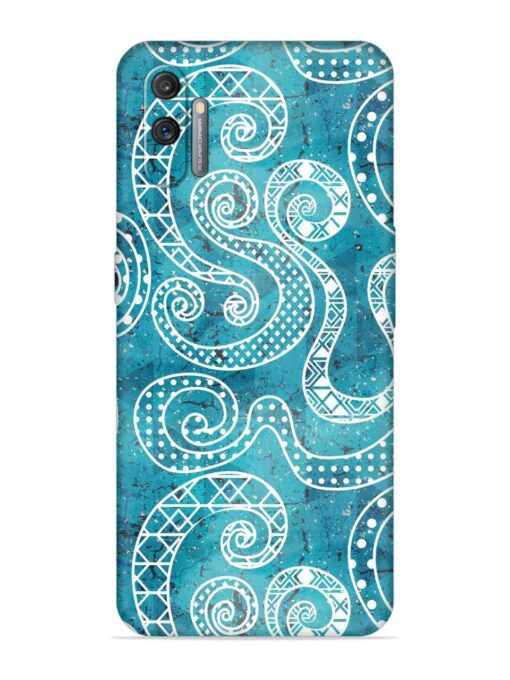 Vintage Curved Seamless Embossed Soft Silicone Case for Realme C3