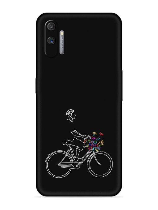 Minimalist Cycle Art Embossed Soft Silicone Case for Realme C3 Zapvi