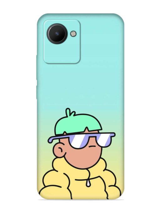 Doodles Cool Character Embossed Soft Silicone Case for Realme C30