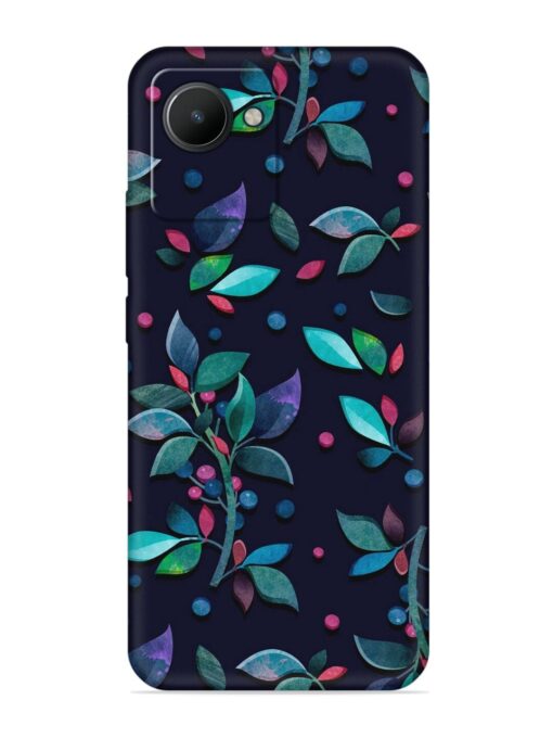 Decorative Watercolor Flower Embossed Soft Silicone Case for Realme C30