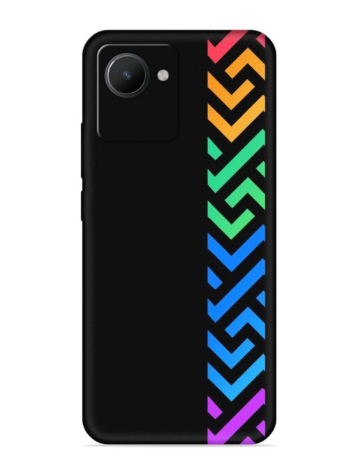 Colorshape Stripes Embossed Soft Silicone Case for Realme C30 Zapvi