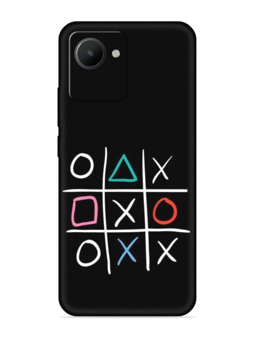 Super Neon Tic-Tac-Toe Embossed Soft Silicone Case for Realme C30 Zapvi