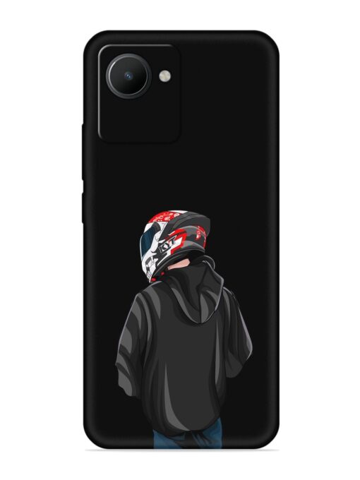 Motorcycle Rider Embossed Soft Silicone Case for Realme C30