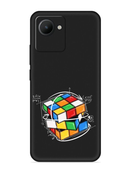 Cubik Vector Embossed Soft Silicone Case for Realme C30 Zapvi