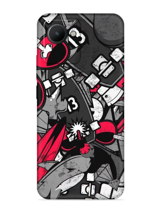 Fictional Doodle Embossed Soft Silicone Case for Realme C30