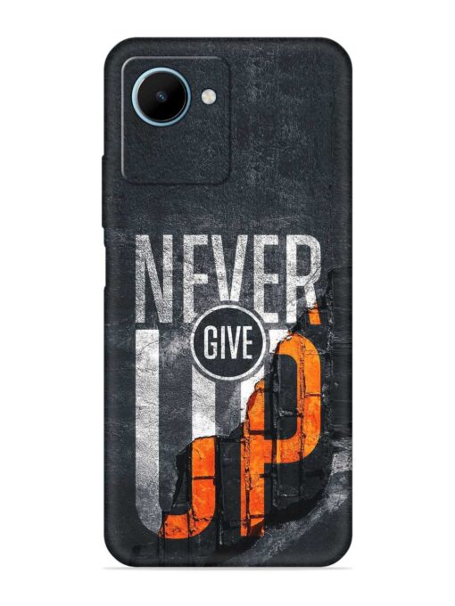 Never Give Up Embossed Soft Silicone Case for Realme C30S