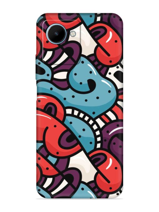 Seamless Backdrop Colorful Embossed Soft Silicone Case for Realme C30S