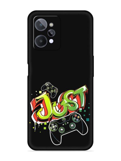 Graffiti Gamepad Illustration Embossed Soft Silicone Case for Realme C31