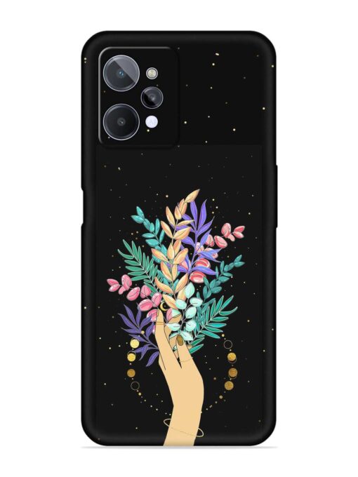 Flower On Hand Embossed Soft Silicone Case for Realme C31 Zapvi