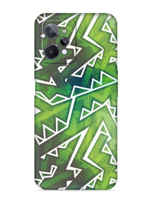 Green Graffiti Seamless Embossed Soft Silicone Case for Realme C31