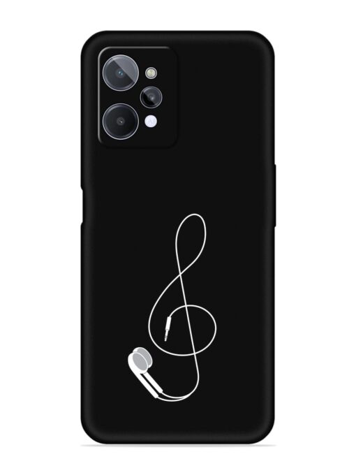 Music Earphone Vector Embossed Soft Silicone Case for Realme C31 Zapvi