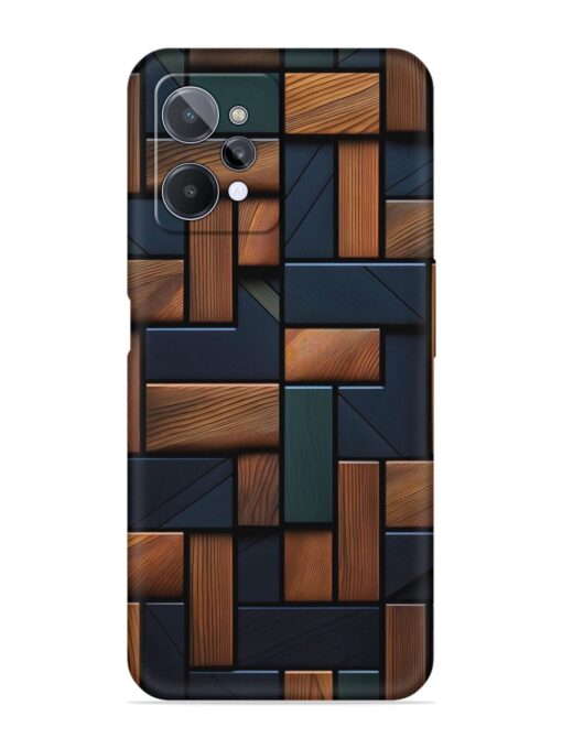 Wooden Background Cubes Embossed Soft Silicone Case for Realme C31 Zapvi