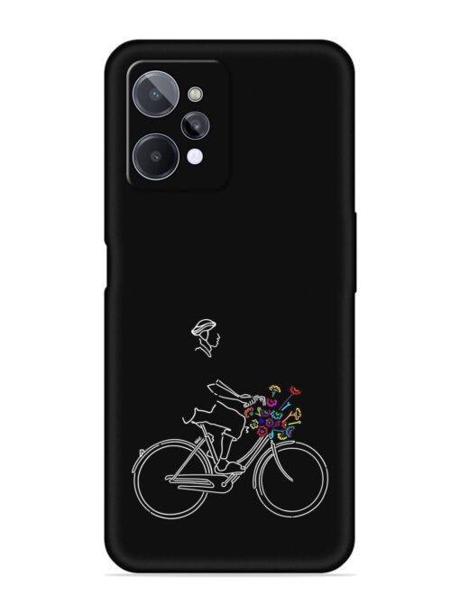 Minimalist Cycle Art Embossed Soft Silicone Case for Realme C31