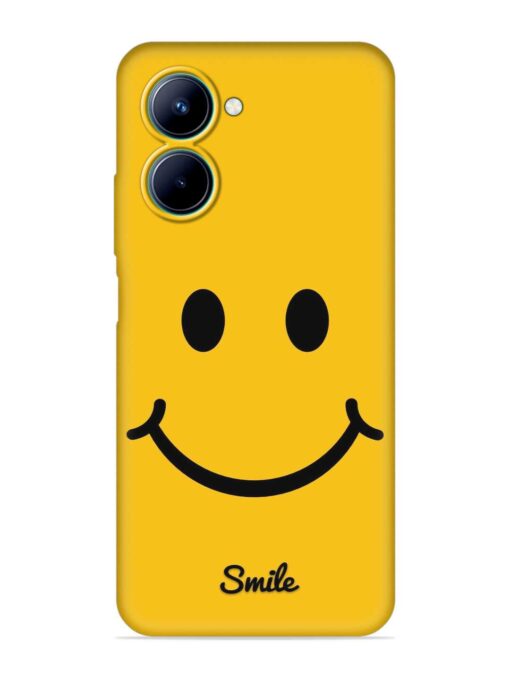 Yellow Smiley Embossed Soft Silicone Case for Realme C33