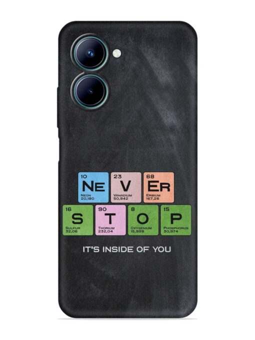 Never Stop It'S Inside Of You Embossed Soft Silicone Case for Realme C33 Zapvi