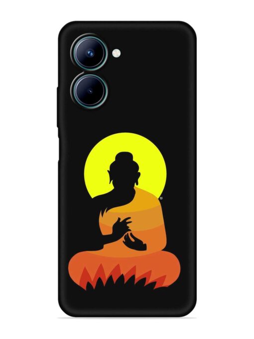 Buddha Art Black Embossed Soft Silicone Case for Realme C33