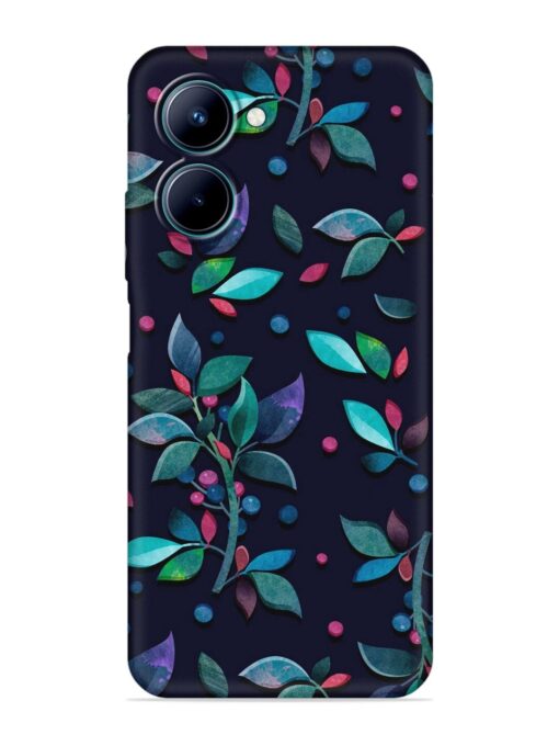 Decorative Watercolor Flower Embossed Soft Silicone Case for Realme C33