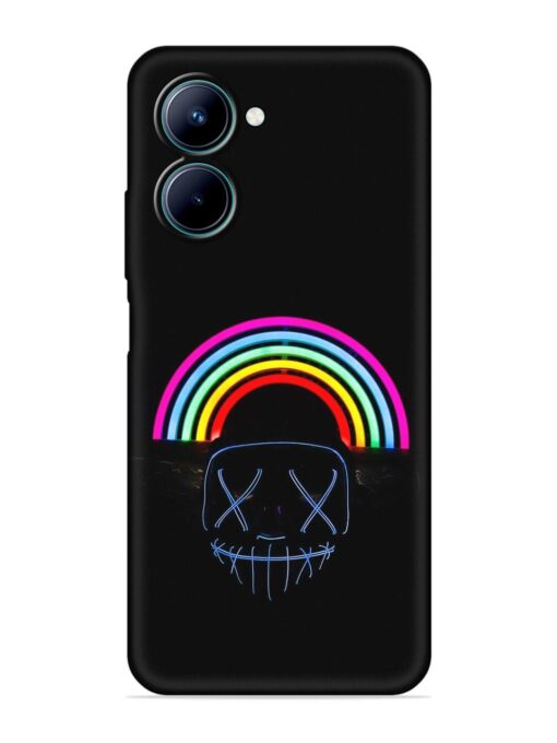 Mask Rainbow Embossed Soft Silicone Case for Realme C33