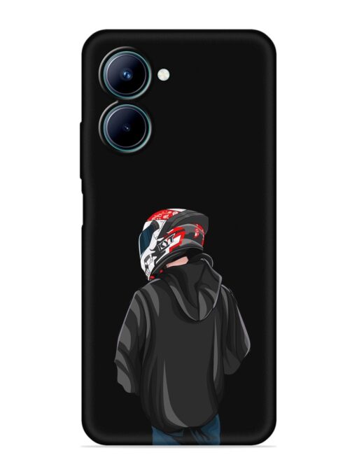 Motorcycle Rider Embossed Soft Silicone Case for Realme C33