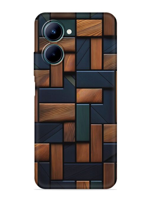 Wooden Background Cubes Embossed Soft Silicone Case for Realme C33 Zapvi