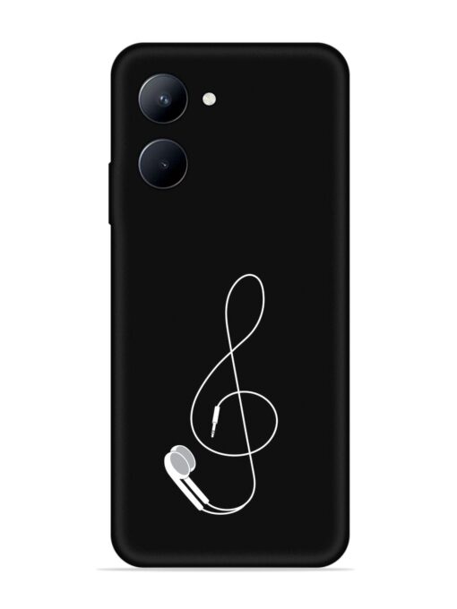 Music Earphone Vector Embossed Soft Silicone Case for Realme C33 (2023)